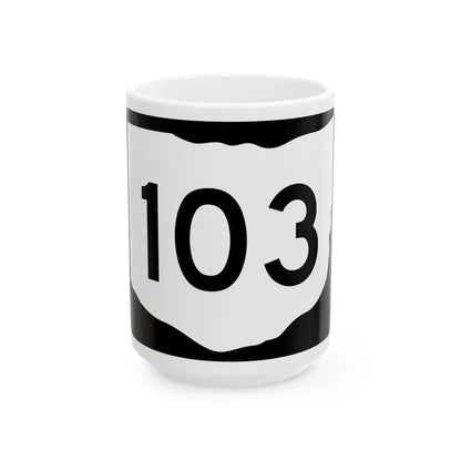 OH-103 (Ohio) (Road Sign) White Coffee Mug 15oz - Go Mug Yourself