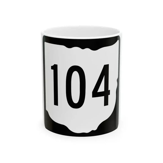 OH-104 1967 (Ohio) (Road Sign) White Coffee Mug 11oz - Go Mug Yourself