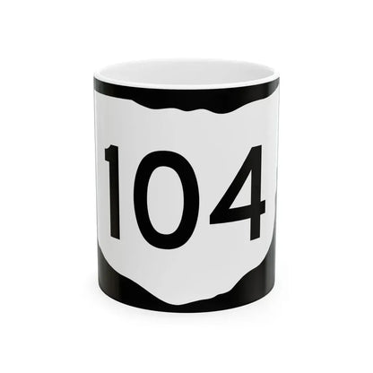 OH-104 (Ohio) (Road Sign) White Coffee Mug 11oz - Go Mug Yourself