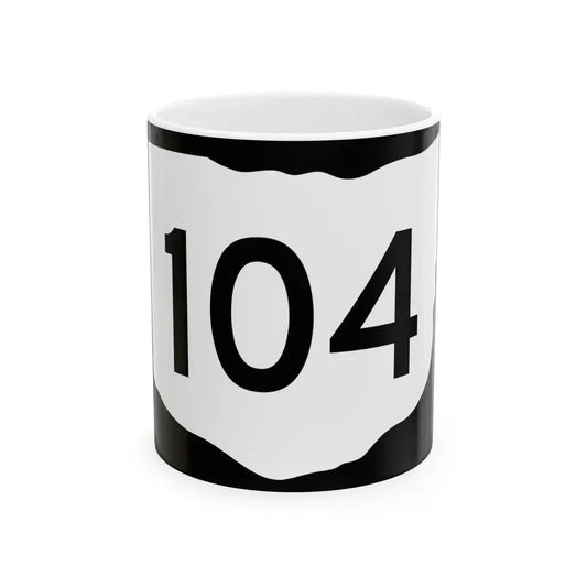 OH-104 (Ohio) (Road Sign) White Coffee Mug 11oz - Go Mug Yourself