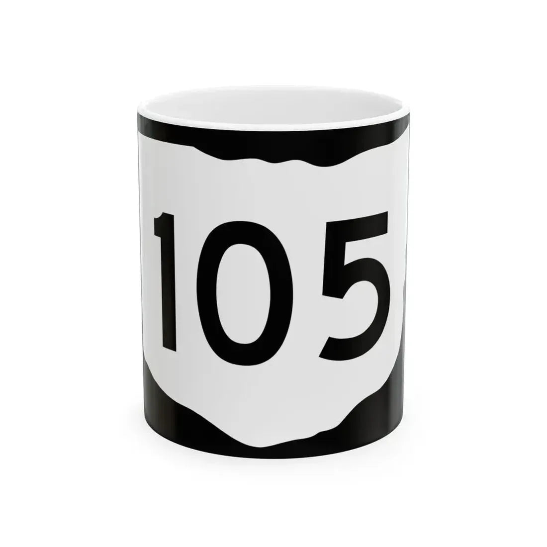 OH-105 (Ohio) (Road Sign) White Coffee Mug 11oz - Go Mug Yourself