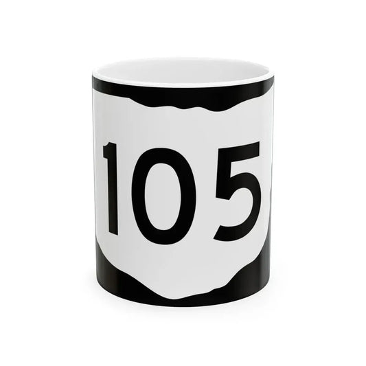OH-105 (Ohio) (Road Sign) White Coffee Mug 11oz - Go Mug Yourself
