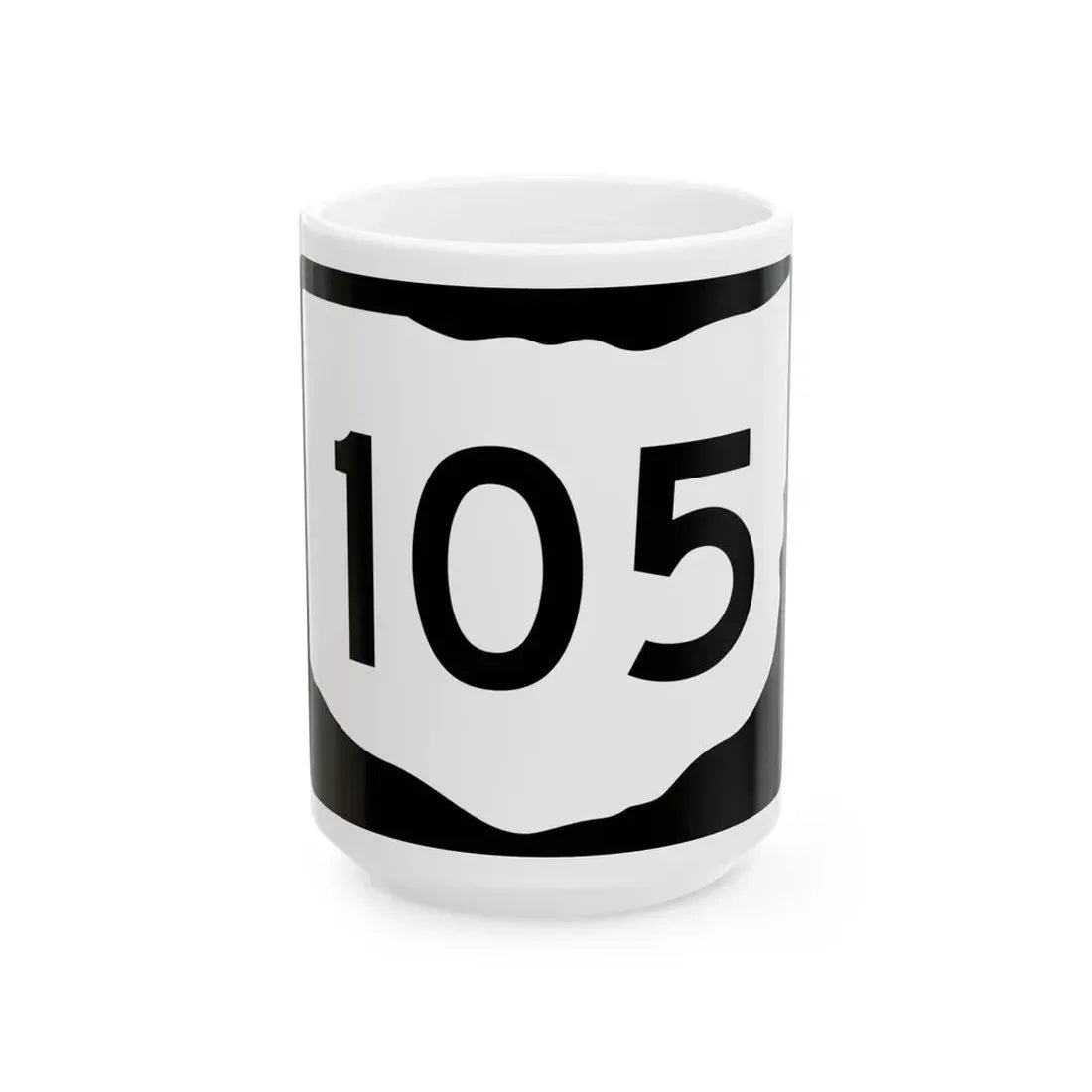 OH-105 (Ohio) (Road Sign) White Coffee Mug 15oz - Go Mug Yourself