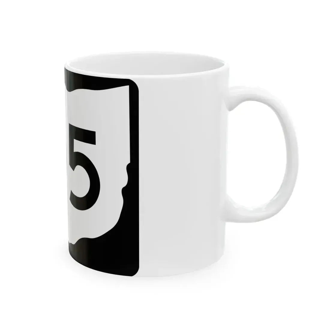 OH-105 (Ohio) (Road Sign) White Coffee Mug - Go Mug Yourself