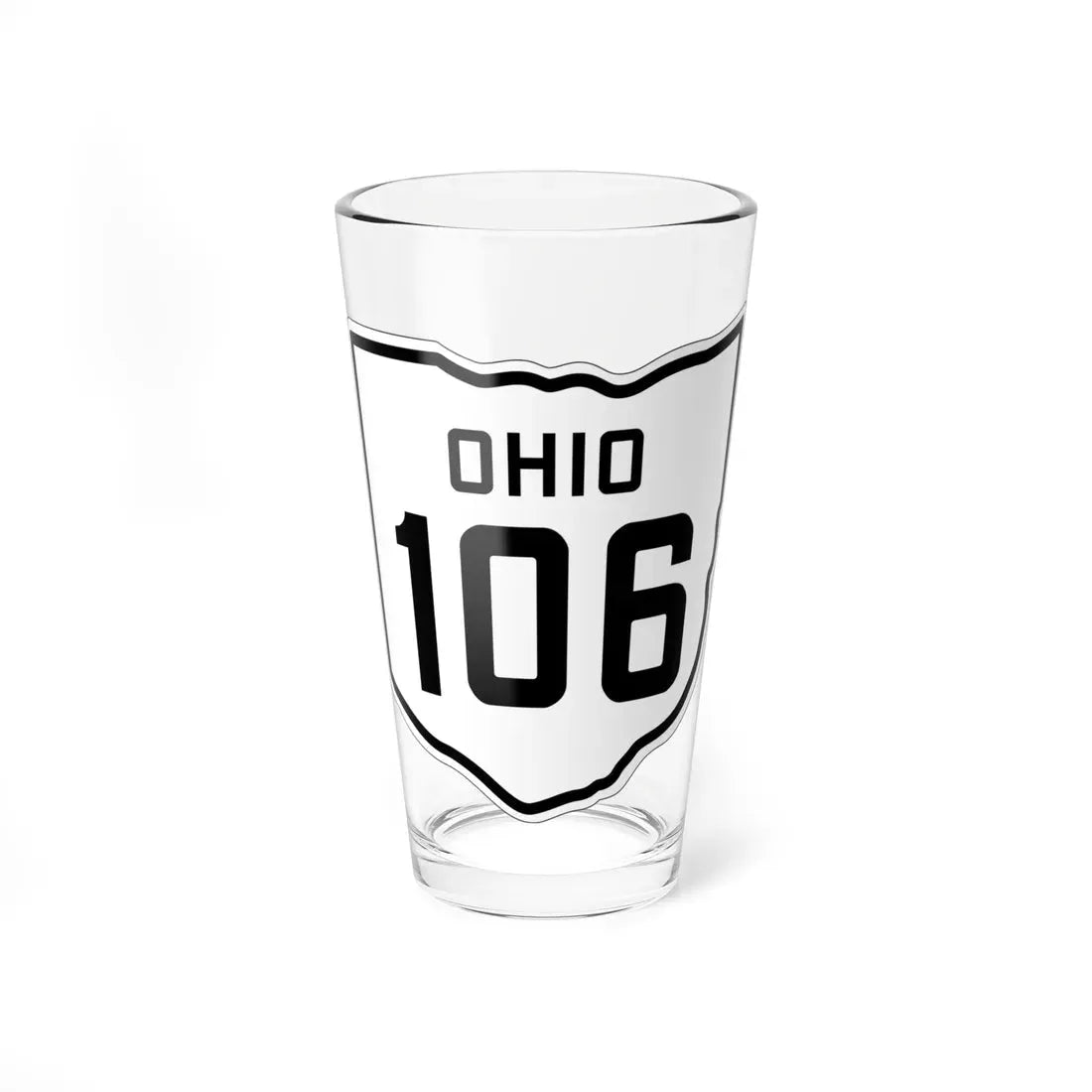 OH-106 1927 (Ohio) (Road Sign) Pint Glass 16oz 16oz - Go Mug Yourself