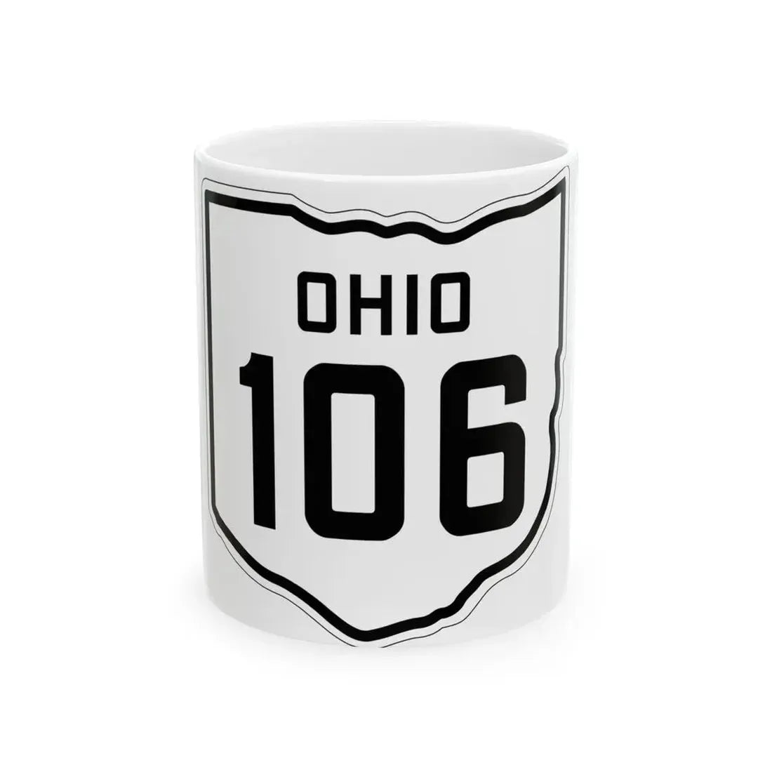 OH-106 1927 (Ohio) (Road Sign) White Coffee Mug 11oz - Go Mug Yourself