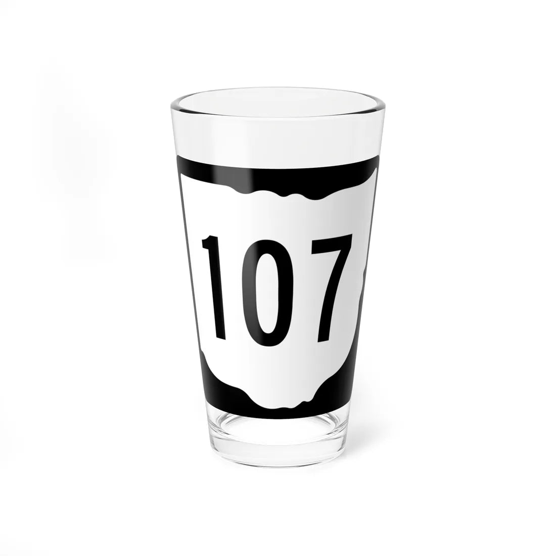 OH-107 1967 (Ohio) (Road Sign) Pint Glss 16oz 16oz - Go Mug Yourself