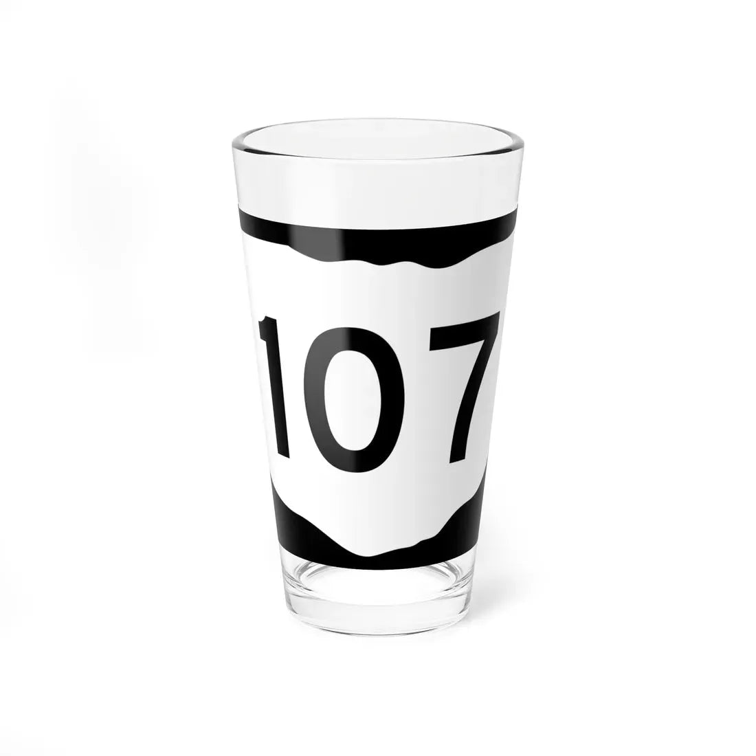 OH-107 (Ohio) (Road Sign) Pint Glass 16oz 16oz - Go Mug Yourself