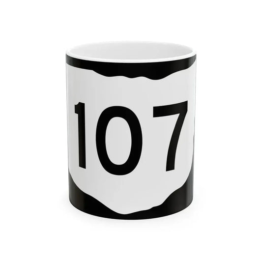 OH-107 (Ohio) (Road Sign) White Coffee Mug 11oz - Go Mug Yourself