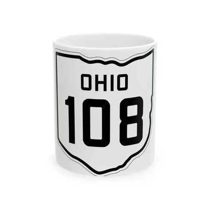 OH-108 1927 (Ohio) (Road Sign) White Coffee Mug 11oz - Go Mug Yourself