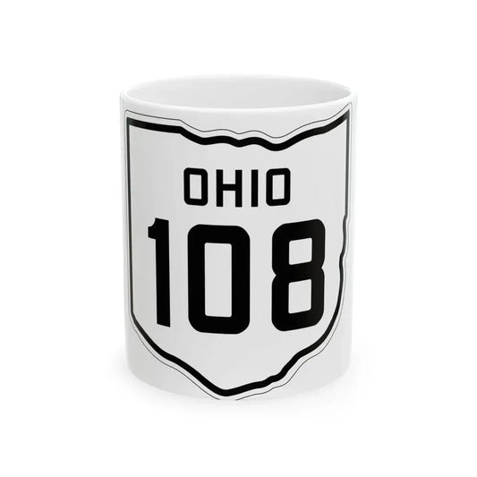 OH-108 1927 (Ohio) (Road Sign) White Coffee Mug 11oz - Go Mug Yourself