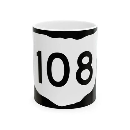 OH-108 (Ohio) (Road Sign) White Coffee Mug 11oz - Go Mug Yourself