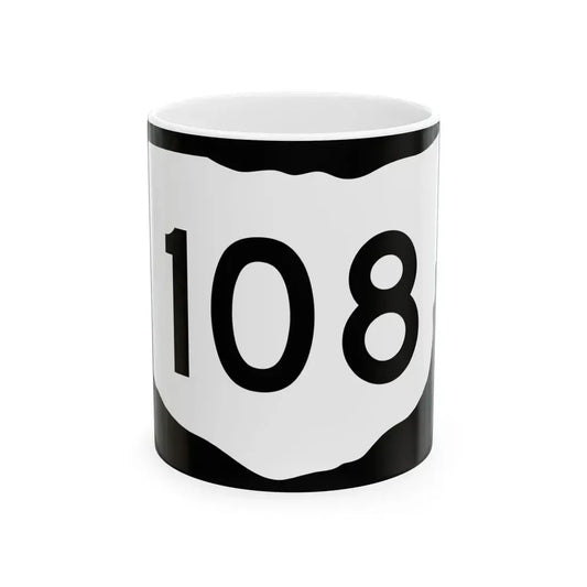 OH-108 (Ohio) (Road Sign) White Coffee Mug 11oz - Go Mug Yourself