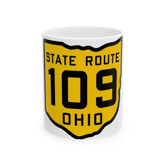 OH-109 1920 (Ohio) (Road Sign) White Coffee Mug 11oz - Go Mug Yourself