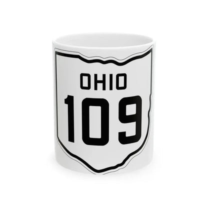 OH-109 1927 (Ohio) (Road Sign) White Coffee Mug 11oz - Go Mug Yourself