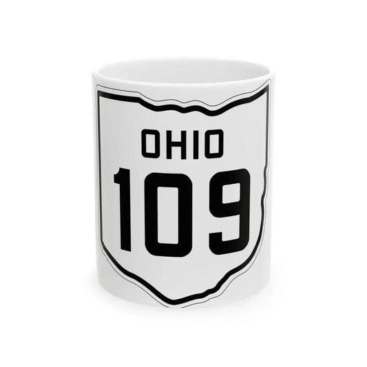 OH-109 1927 (Ohio) (Road Sign) White Coffee Mug 11oz - Go Mug Yourself