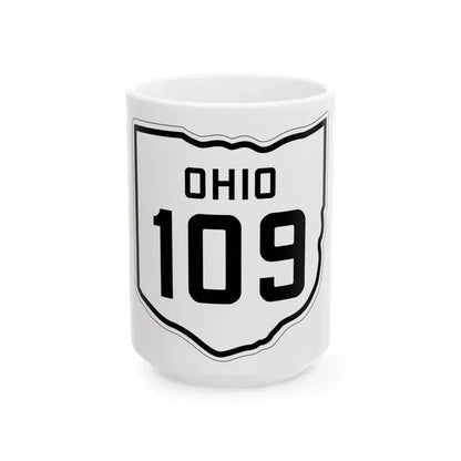 OH-109 1927 (Ohio) (Road Sign) White Coffee Mug 15oz - Go Mug Yourself
