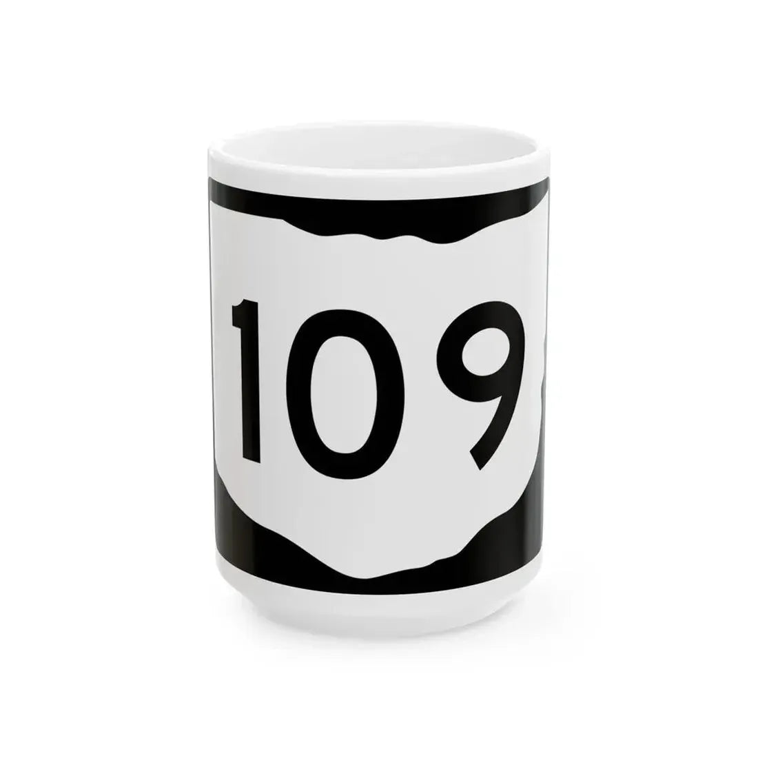 OH-109 (Ohio) (Road Sign) White Coffee Mug 15oz - Go Mug Yourself