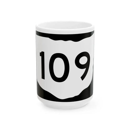 OH-109 (Ohio) (Road Sign) White Coffee Mug 15oz - Go Mug Yourself