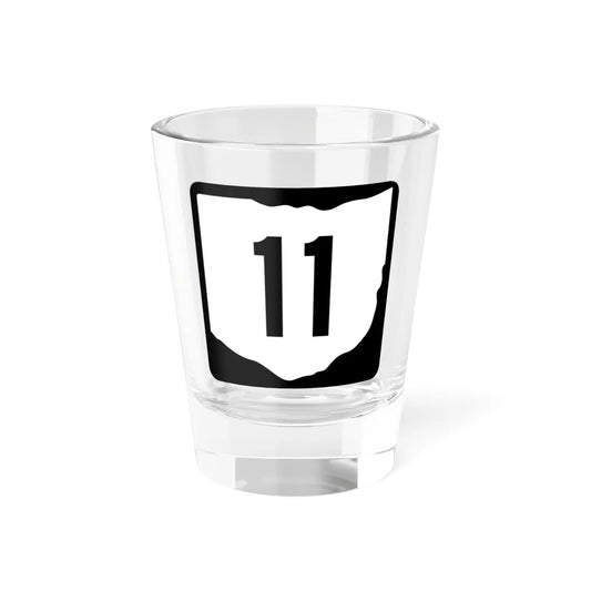 OH-11 (Ohio) (Road Sign) Shot Glass 1.5oz 1.5oz - Go Mug Yourself