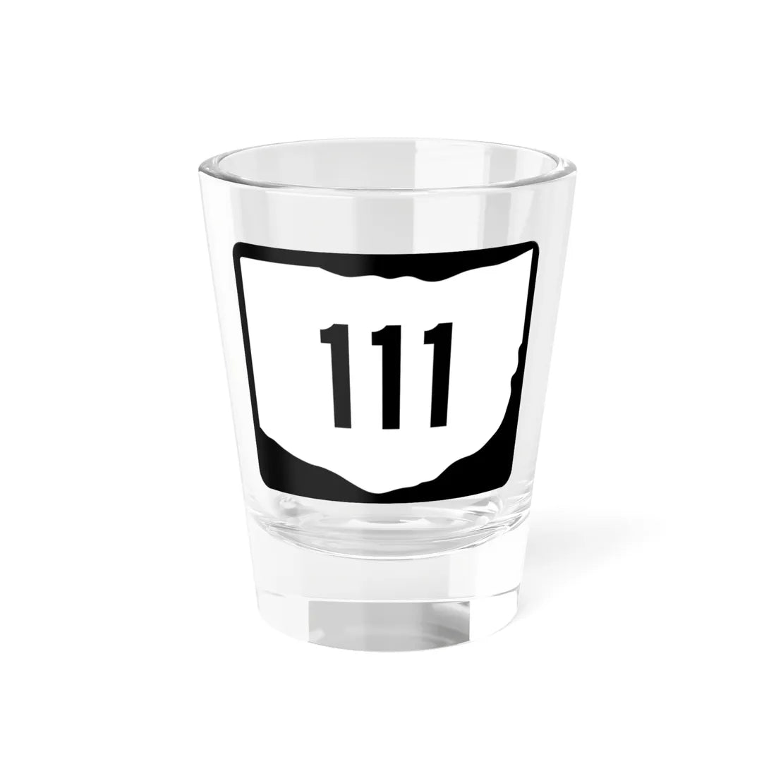 OH-111 (Ohio) (Road Sign) Shot Glass 1.5oz 1.5oz - Go Mug Yourself