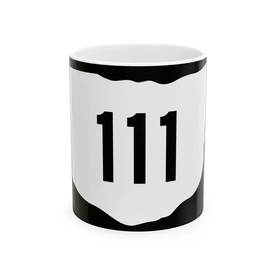 OH-111 (Ohio) (Road Sign) White Coffee Mug 11oz - Go Mug Yourself