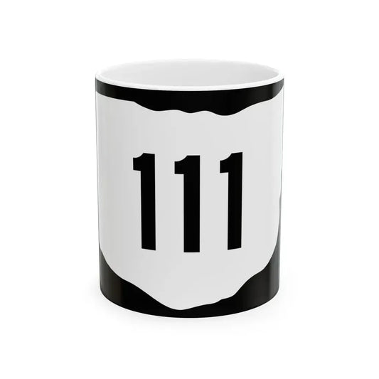 OH-111 (Ohio) (Road Sign) White Coffee Mug 11oz - Go Mug Yourself