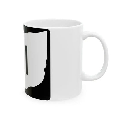 OH-111 (Ohio) (Road Sign) White Coffee Mug - Go Mug Yourself