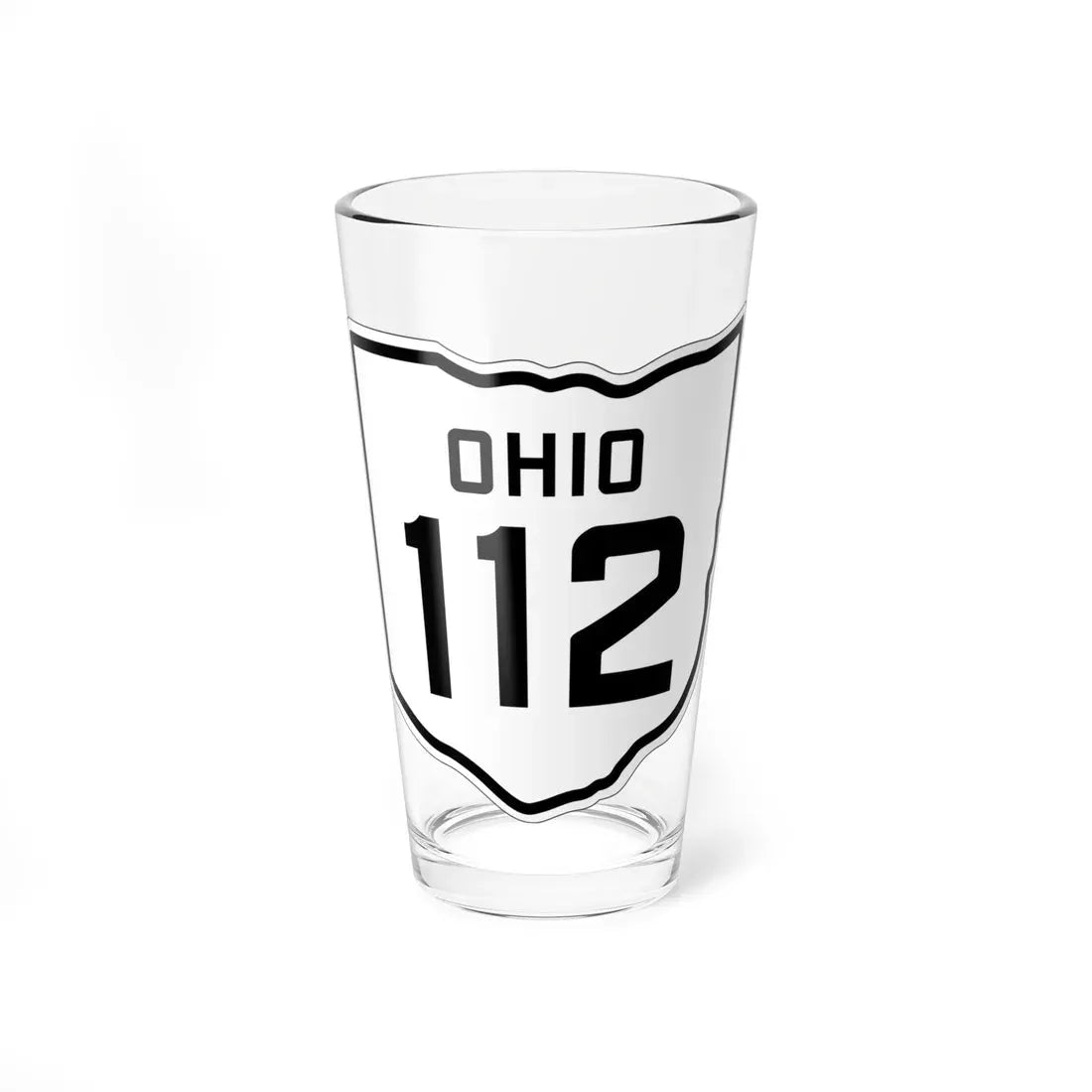 OH-112 1927 (Ohio) (Road Sign) Pint Glass 16oz 16oz - Go Mug Yourself