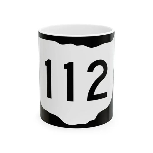 OH-112 (Ohio) (Road Sign) White Coffee Mug 11oz - Go Mug Yourself