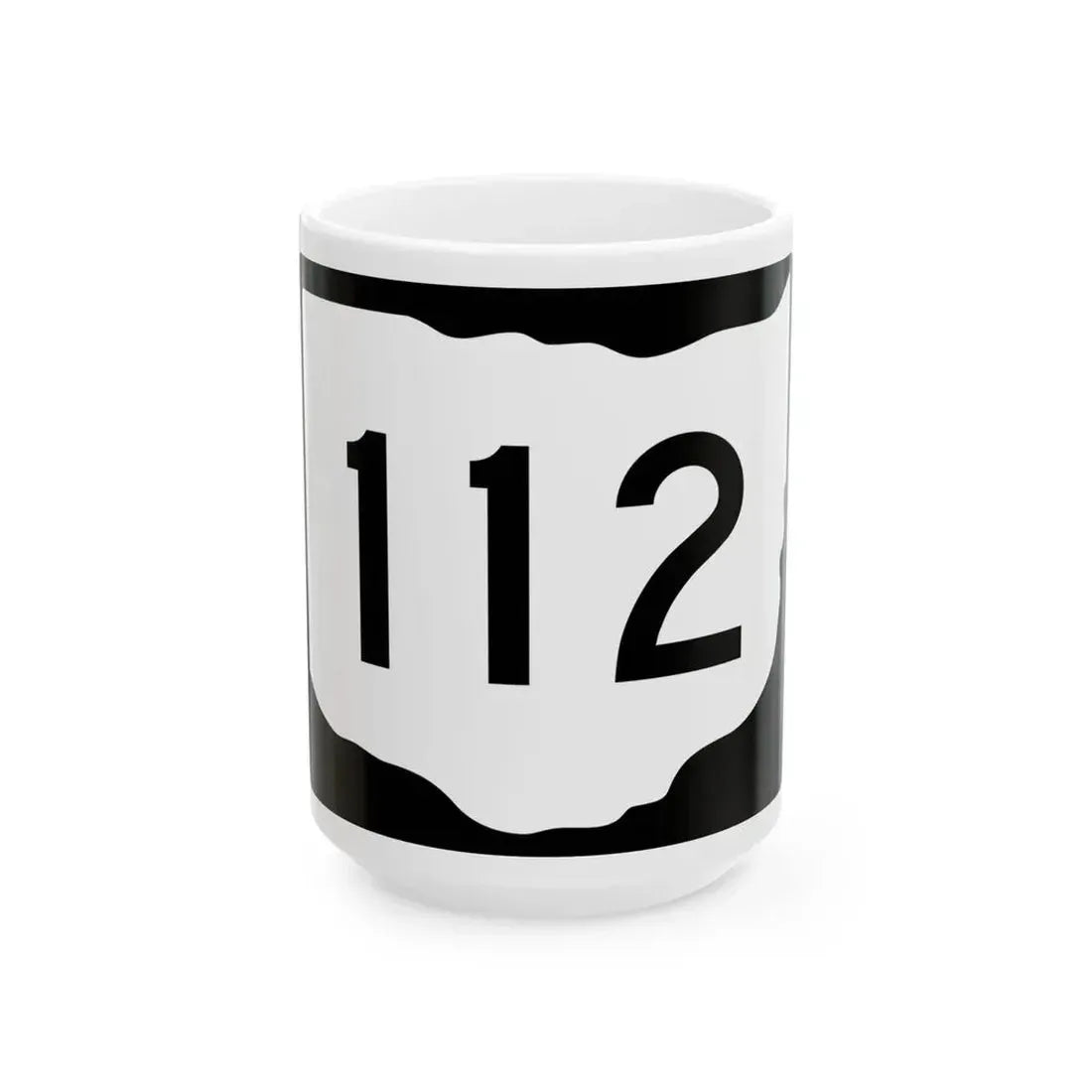 OH-112 (Ohio) (Road Sign) White Coffee Mug 15oz - Go Mug Yourself