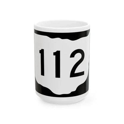 OH-112 (Ohio) (Road Sign) White Coffee Mug 15oz - Go Mug Yourself