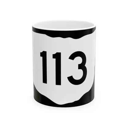 OH-113 (Ohio) (Road Sign) White Coffee Mug 11oz - Go Mug Yourself