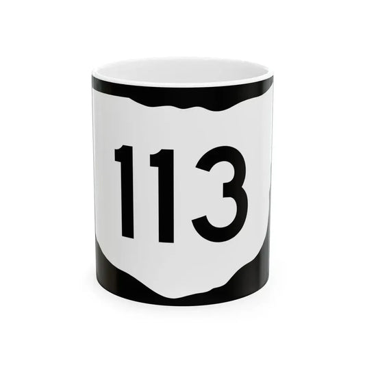 OH-113 (Ohio) (Road Sign) White Coffee Mug 11oz - Go Mug Yourself