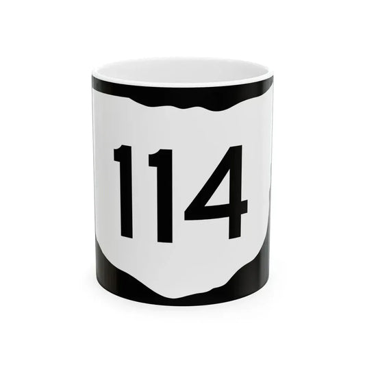OH-114 (Ohio) (Road Sign) White Coffee Mug 11oz - Go Mug Yourself