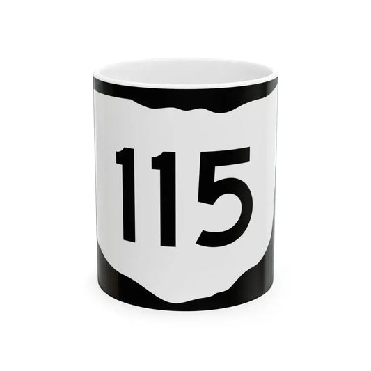 OH-115 (Ohio) (Road Sign) White Coffee Mug 11oz - Go Mug Yourself