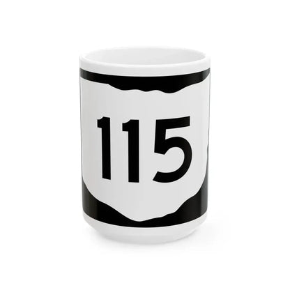 OH-115 (Ohio) (Road Sign) White Coffee Mug 15oz - Go Mug Yourself