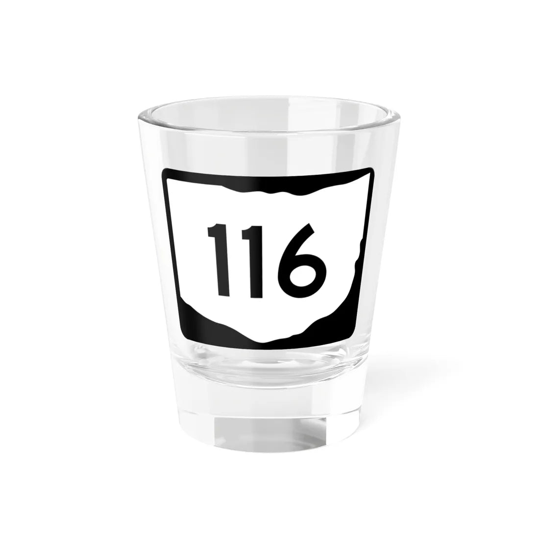 OH-116 (Ohio) (Road Sign) Shot Glass 1.5oz 1.5oz - Go Mug Yourself