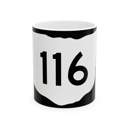 OH-116 (Ohio) (Road Sign) White Coffee Mug 11oz - Go Mug Yourself
