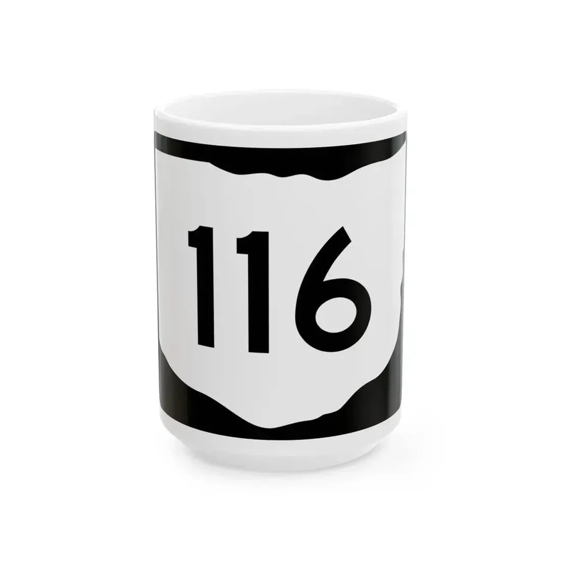OH-116 (Ohio) (Road Sign) White Coffee Mug 15oz - Go Mug Yourself