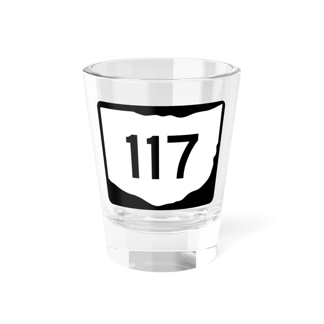 OH-117 (Ohio) (Road Sign) Shot Glass 1.5oz 1.5oz - Go Mug Yourself