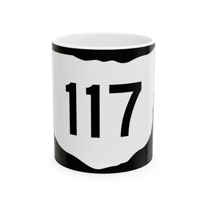 OH-117 (Ohio) (Road Sign) White Coffee Mug 11oz - Go Mug Yourself