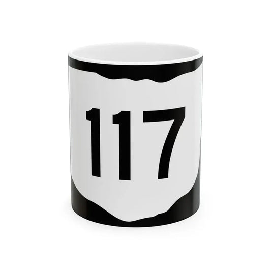 OH-117 (Ohio) (Road Sign) White Coffee Mug 11oz - Go Mug Yourself