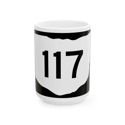 OH-117 (Ohio) (Road Sign) White Coffee Mug 15oz - Go Mug Yourself