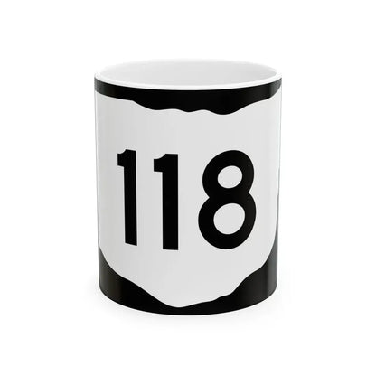 OH-118 (Ohio) (Road Sign) White Coffee Mug 11oz - Go Mug Yourself