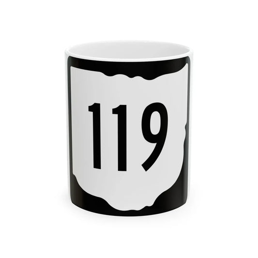 OH-119 1967 (Ohio) (Road Sign) White Coffee Mug 11oz - Go Mug Yourself