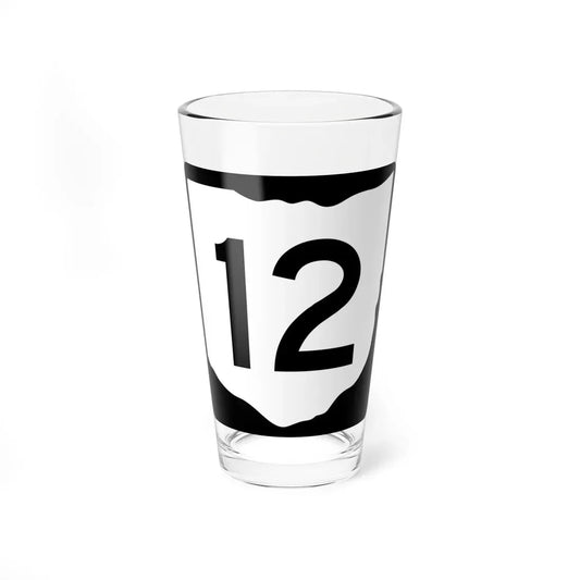 OH-12 (Ohio) (Road Sign) Pint Glass 16oz 16oz - Go Mug Yourself