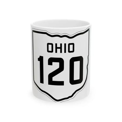 OH-120 1927 (Ohio) (Road Sign) White Coffee Mug 11oz - Go Mug Yourself