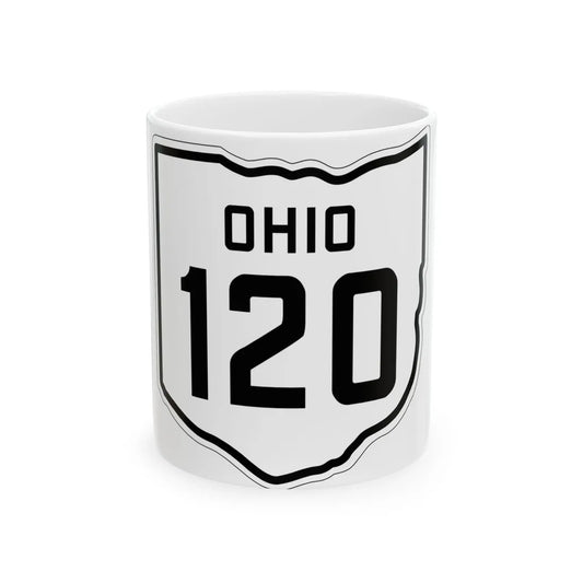 OH-120 1927 (Ohio) (Road Sign) White Coffee Mug 11oz - Go Mug Yourself