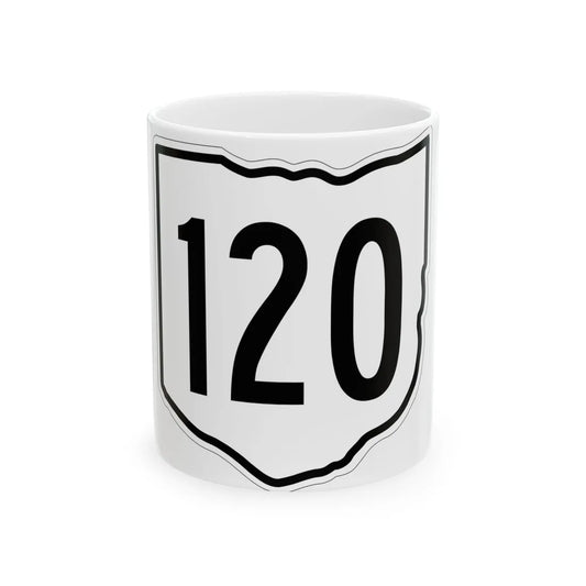 OH-120 1960 (Ohio) (Road Sign) White Coffee Mug 11oz - Go Mug Yourself
